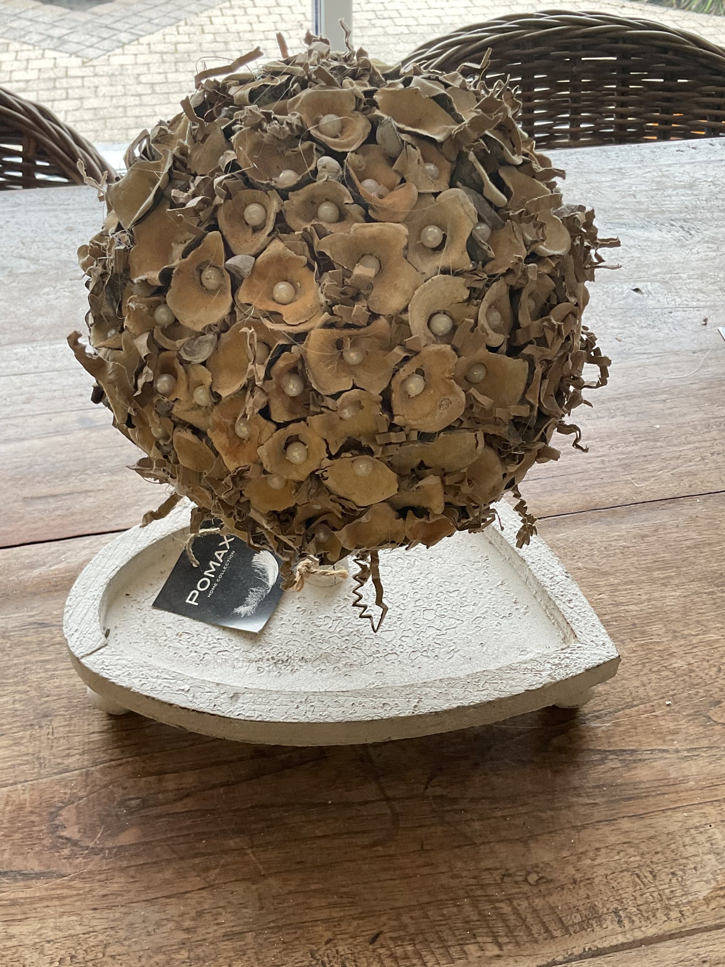 natuurbol op houten hart