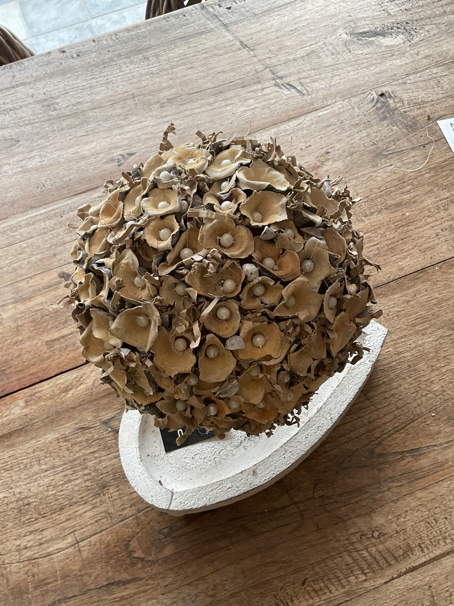 natuurbol op houten hart
