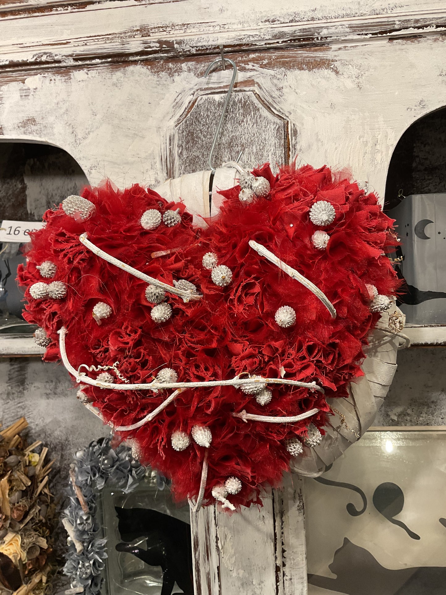 valentijnshart op krans