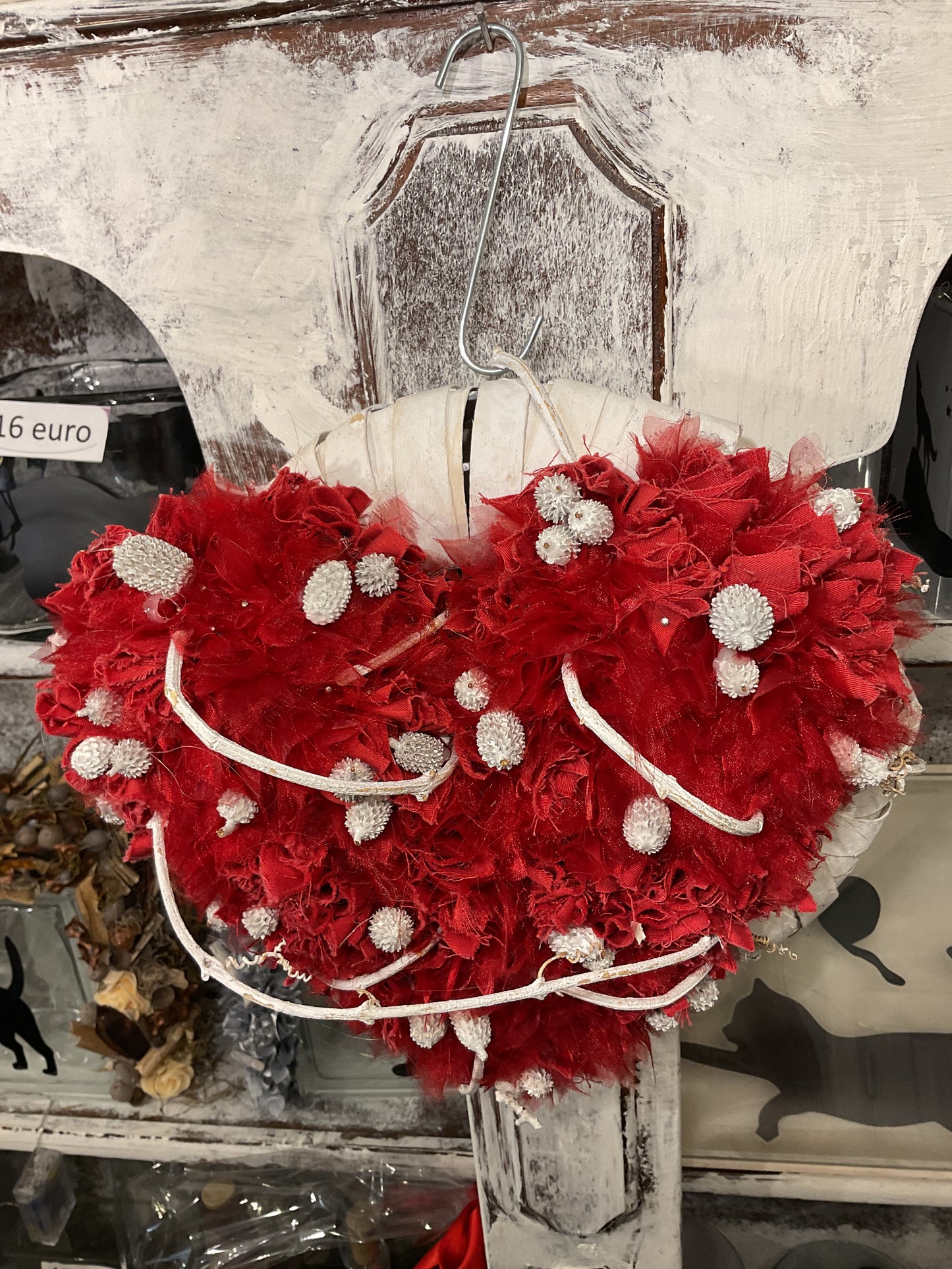 valentijnshart op krans