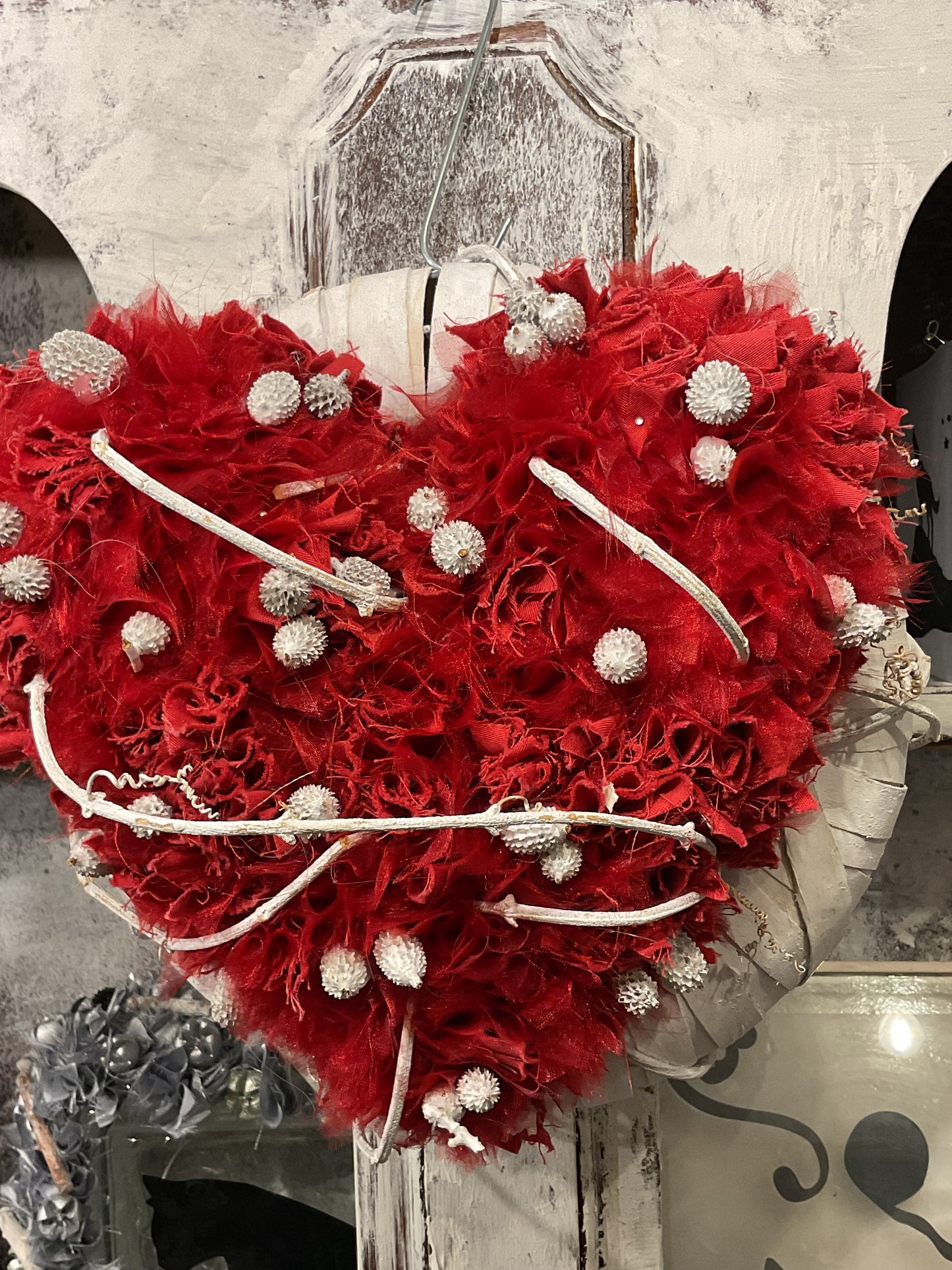 valentijnshart op krans