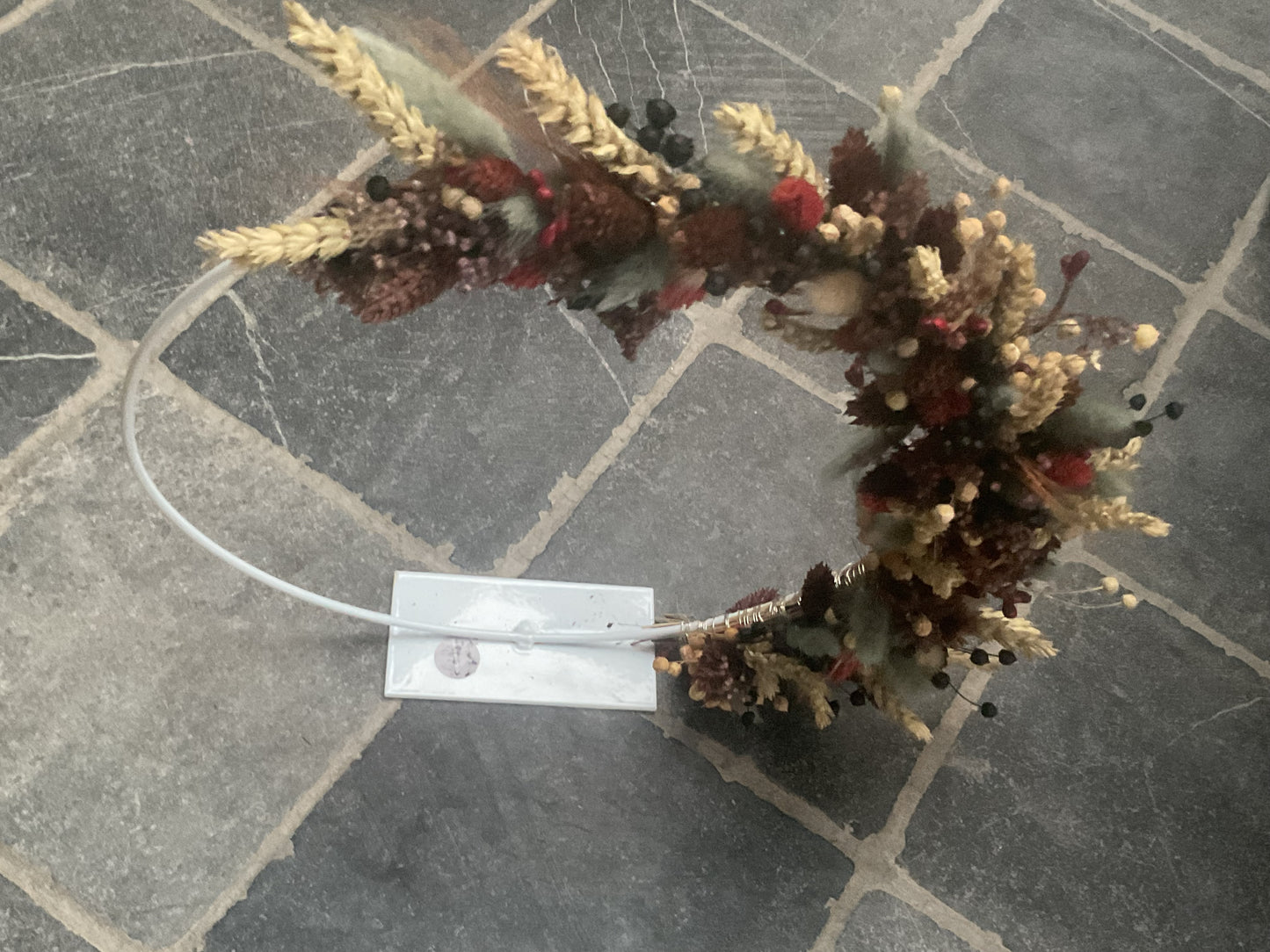Staande ringmet strobloempjes
