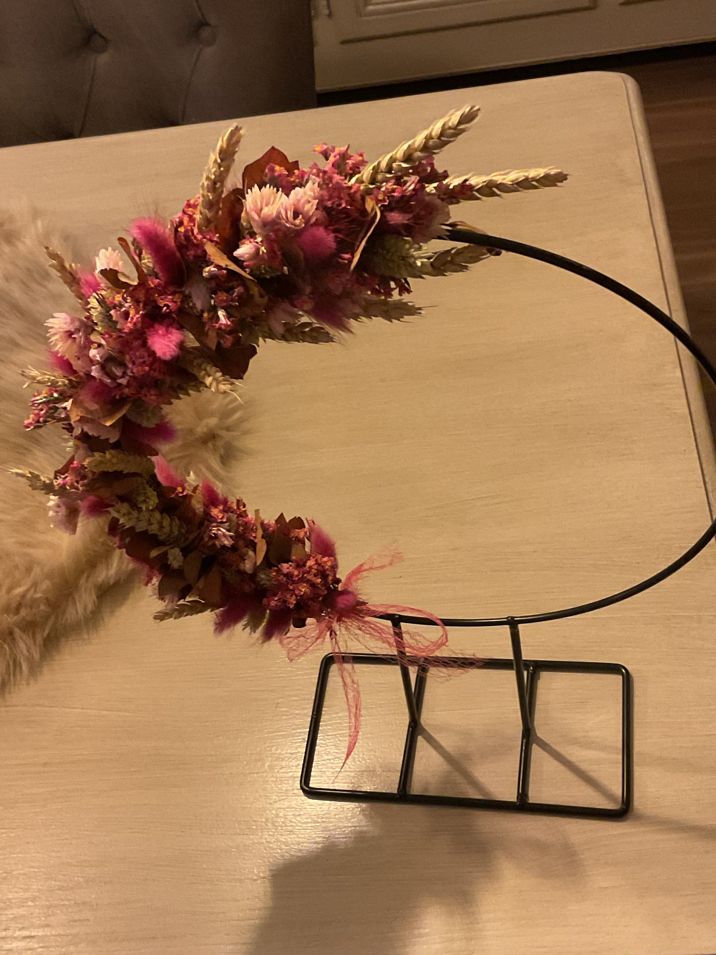 Staande ring met strobloemen (kopie)