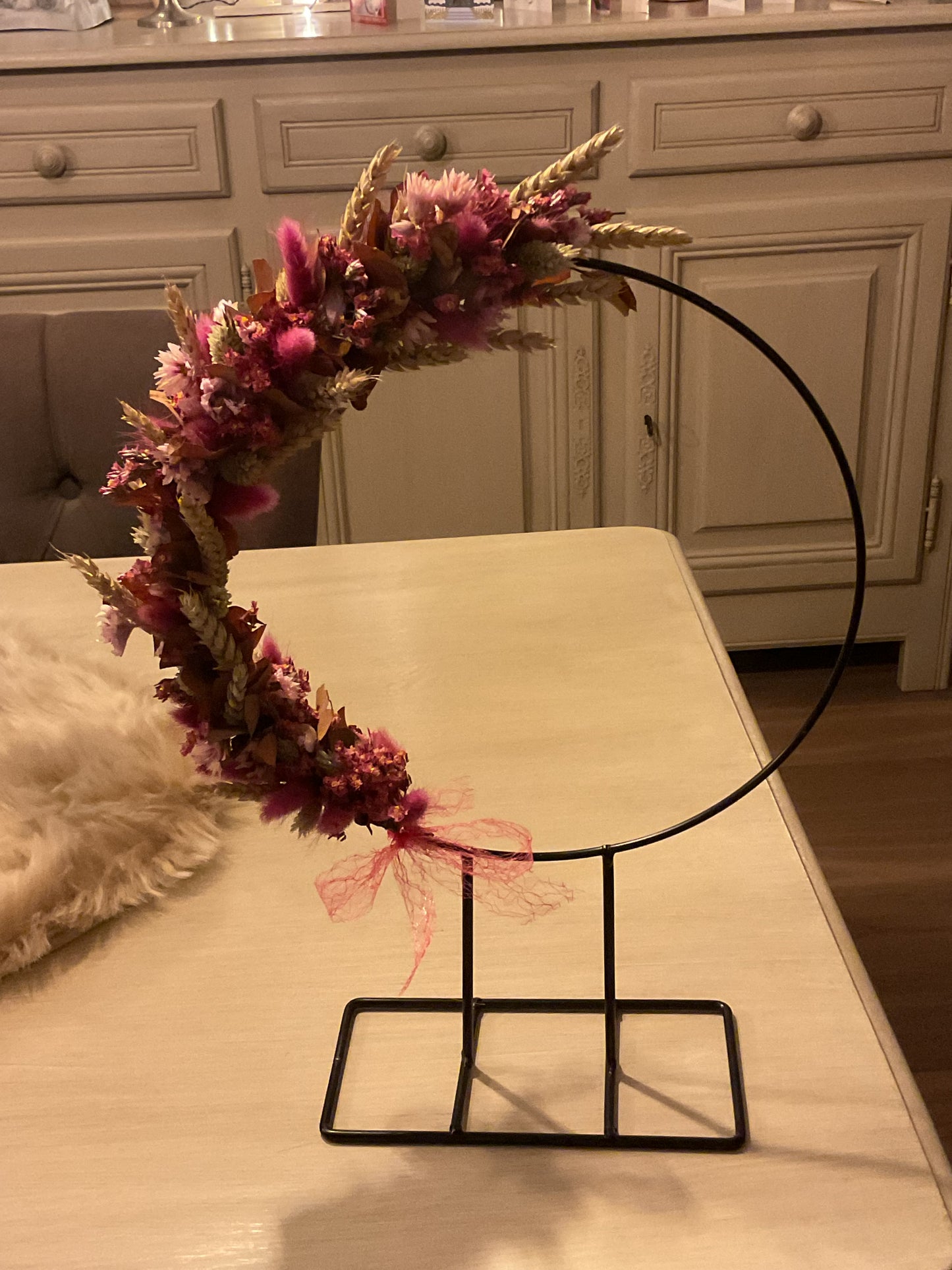 Staande ring met strobloemen (kopie)