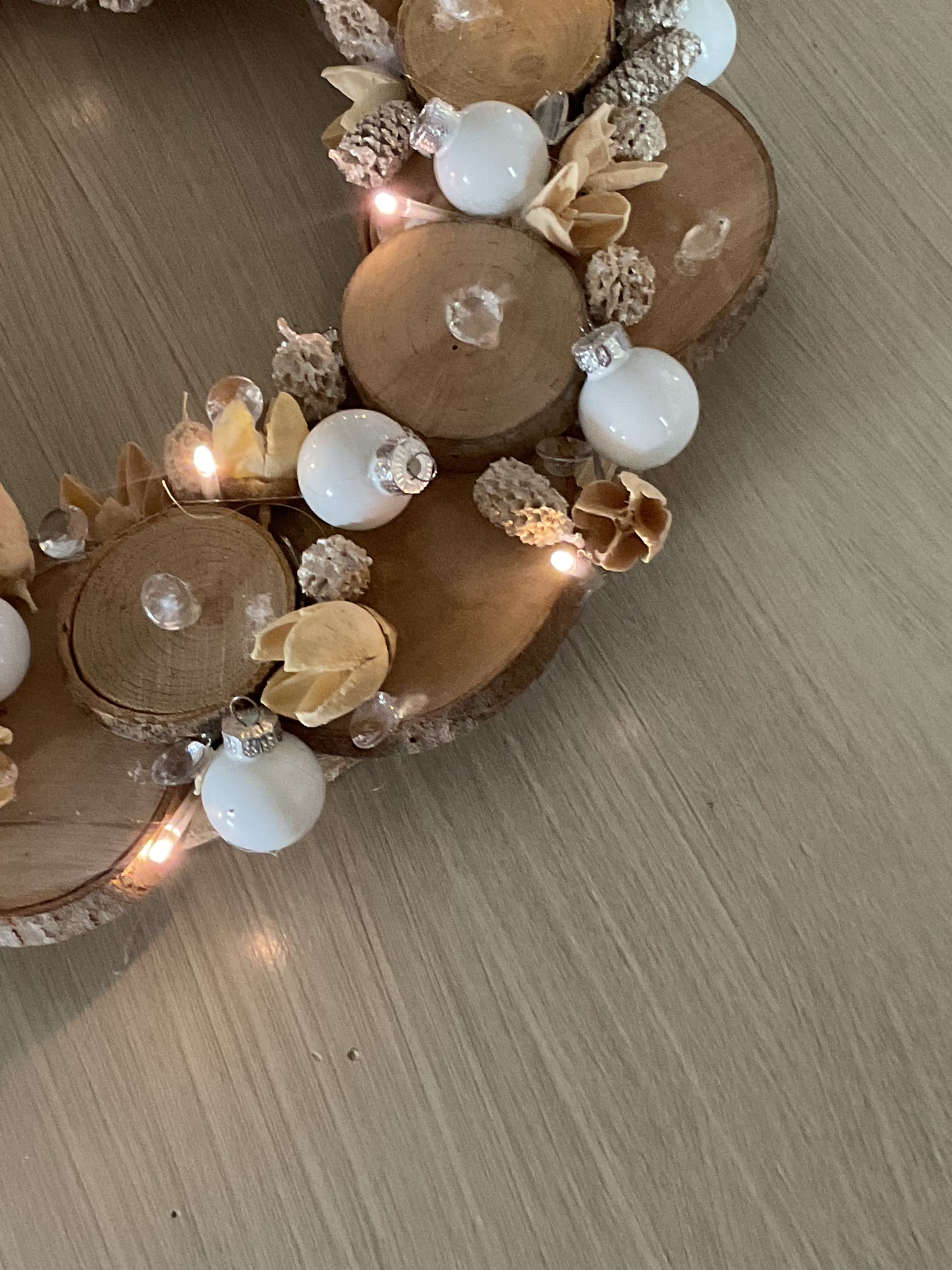 Houten kerstkrans
