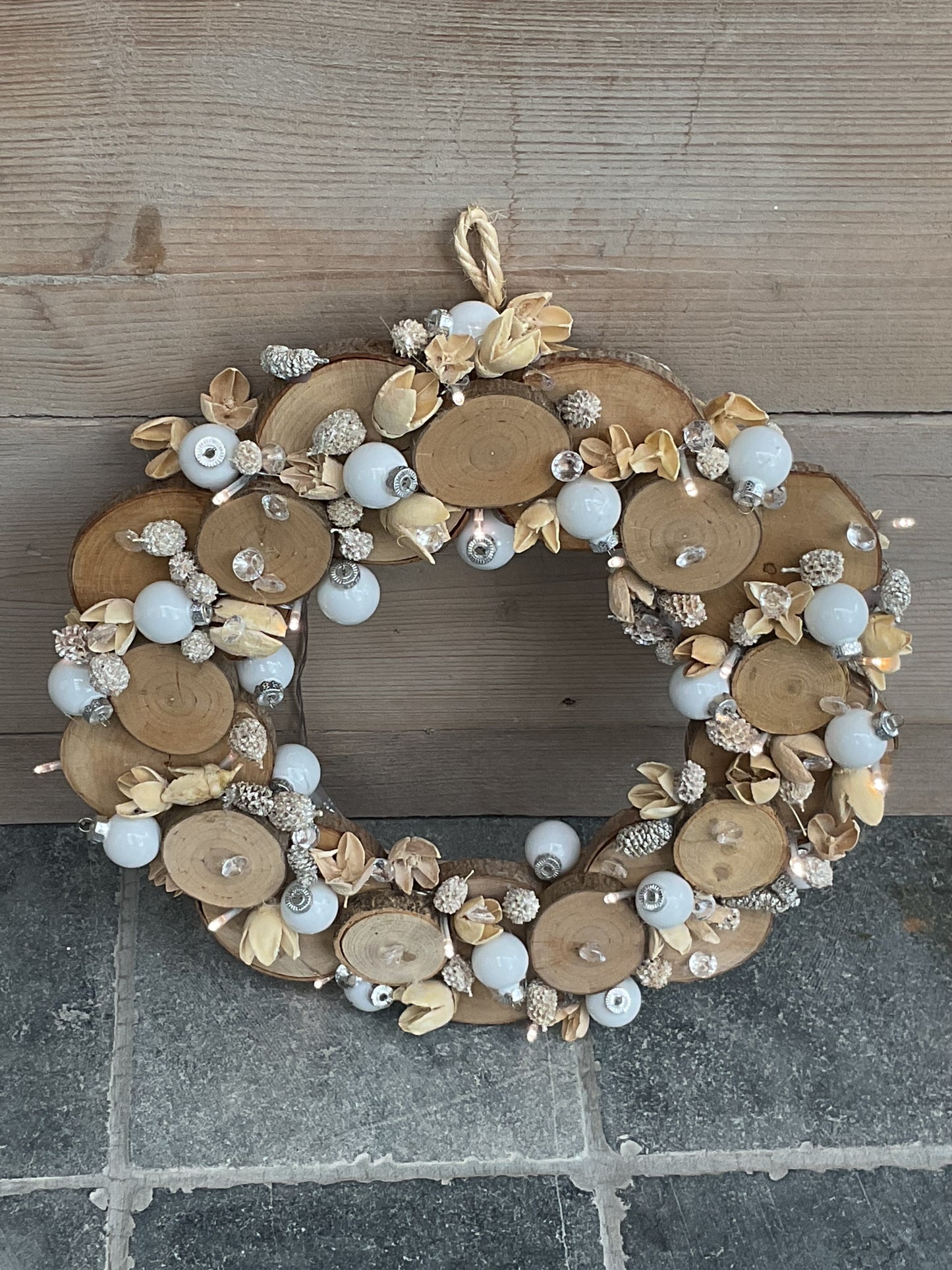 Houten kerstkrans