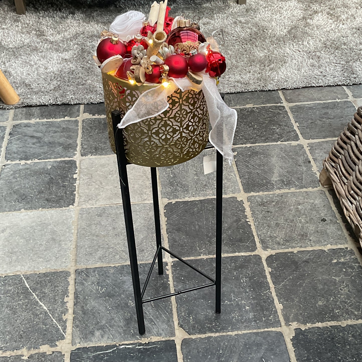 Kerststuk op staander