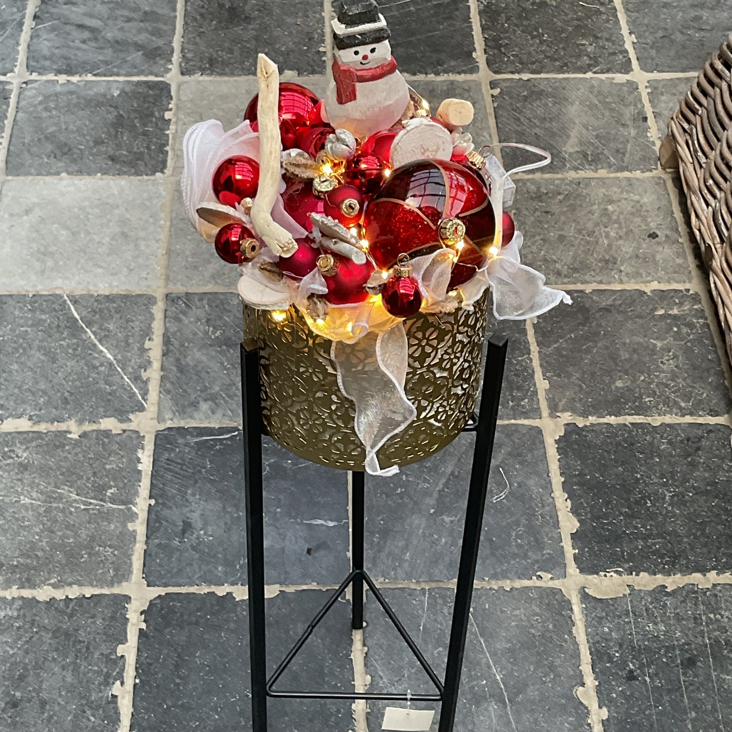 Kerststuk op staander