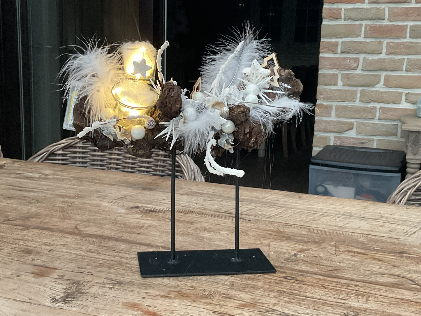 Workshop kerststuk op wijnstok