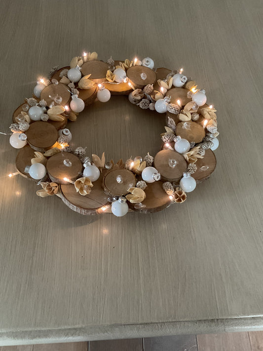 Houten kerstkrans
