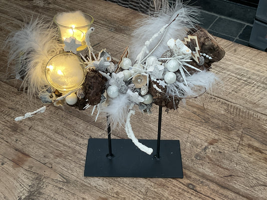 Workshop kerststuk op wijnstok
